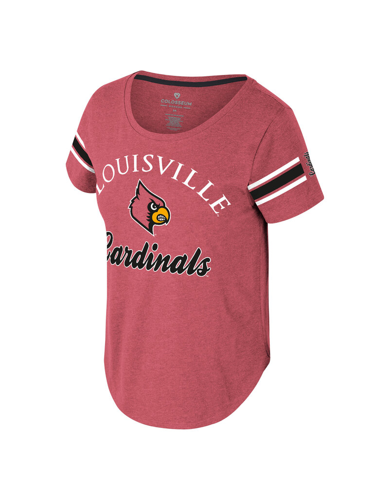 Colosseum Athletics TEE, LADIES, SS, LOVEMORE, SCOOP, RED, UL