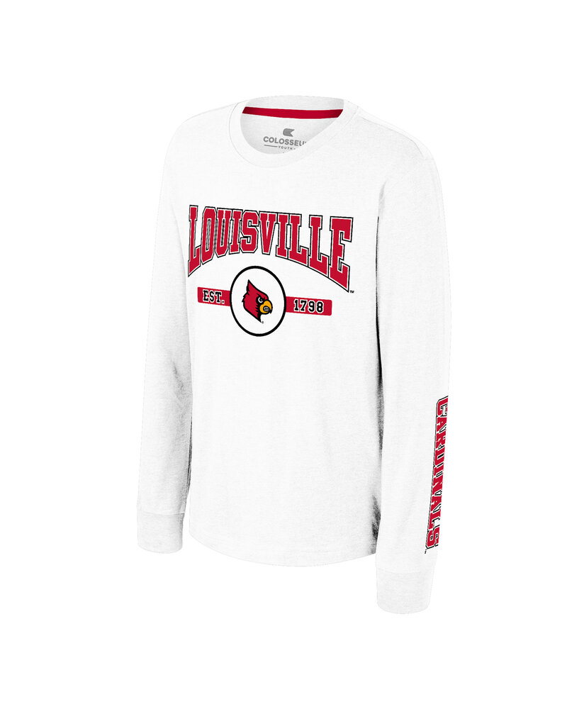 Colosseum Athletics TEE, YOUTH, LS, STARFIGHTER, WHITE, UL