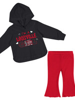 Colosseum Athletics SET, INFANT, I'M A GIRL, BLK/RED, UL