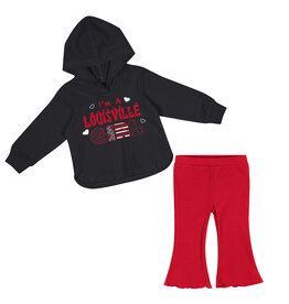 Colosseum Athletics SET, INFANT, I'M A GIRL, BLK/RED, UL