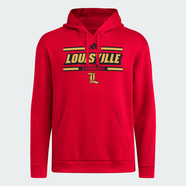 HOODY ADIDAS RED GOLD UL JD Becker s UK UofL Superstore