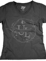 BLUE 84 TEE, LADIES, SS, FLOWERFUL JR, COAL, UL