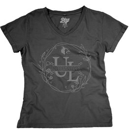 BLUE 84 TEE, LADIES, SS, FLOWERFUL JR, COAL, UL