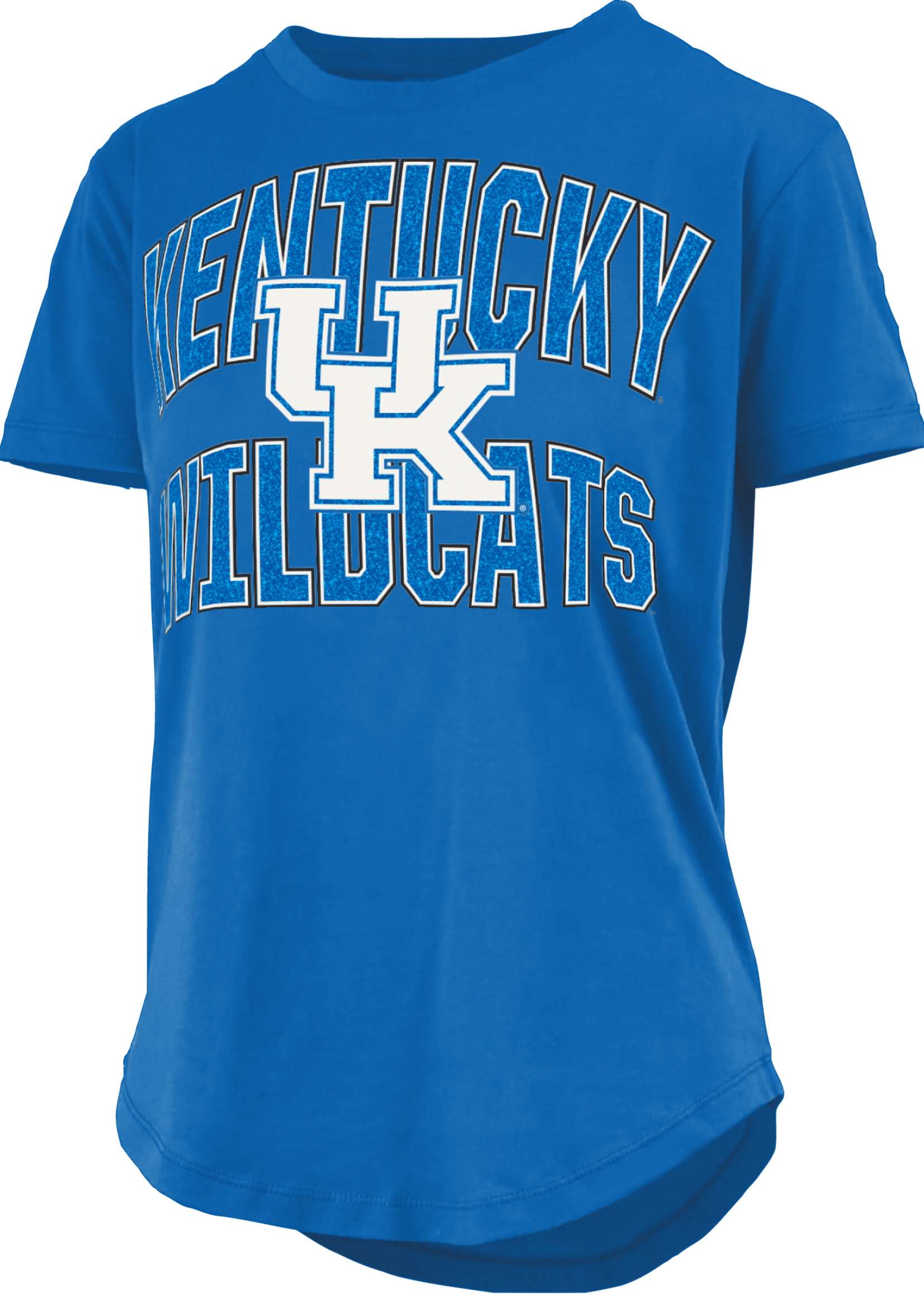 Pressbox TEE, LADIES, SS, GLITTER, ROYAL, UK