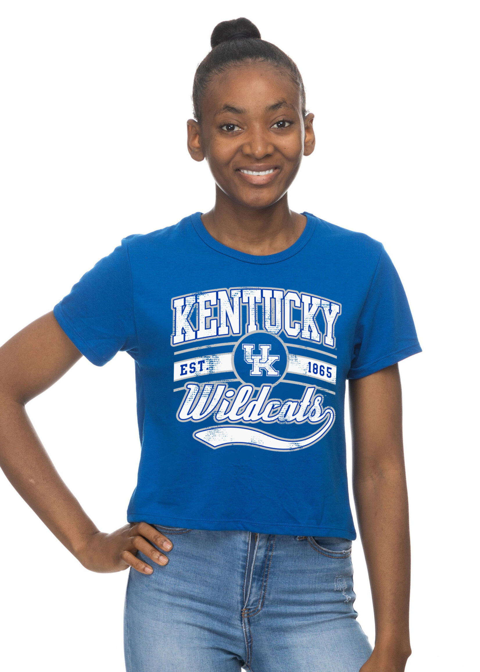 TEE, LADIES, SS, CROP, ROYAL, UK