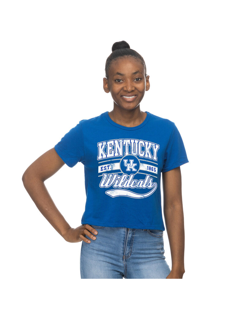 TEE, LADIES, SS, CROP, ROYAL, UK