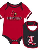 Colosseum Athletics ONESIE, W/BIB, THE GIFT, RED/BLK,UL