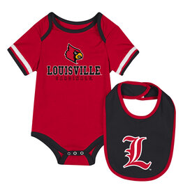 Colosseum Athletics ONESIE, W/BIB, THE GIFT, RED/BLK,UL