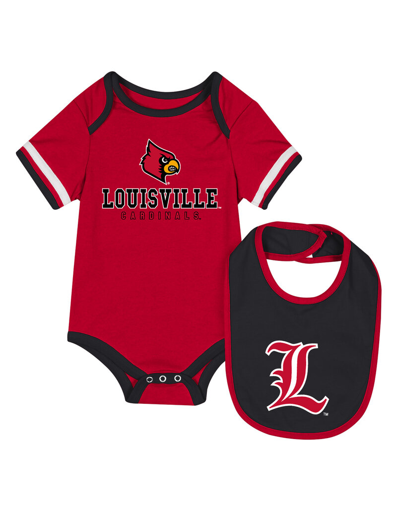 Colosseum Athletics ONESIE, W/BIB, THE GIFT, RED/BLK,UL