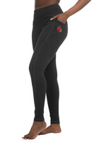 LEGGINGS, LADIES, RIB POCKET, BLACK, UL