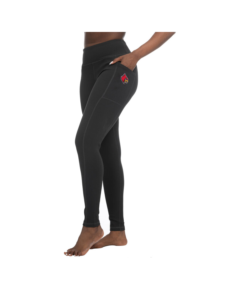 LEGGINGS, LADIES, RIB POCKET, BLACK, UL