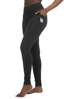 LEGGINGS, LADIES, RIB POCKET, BLACK, UK