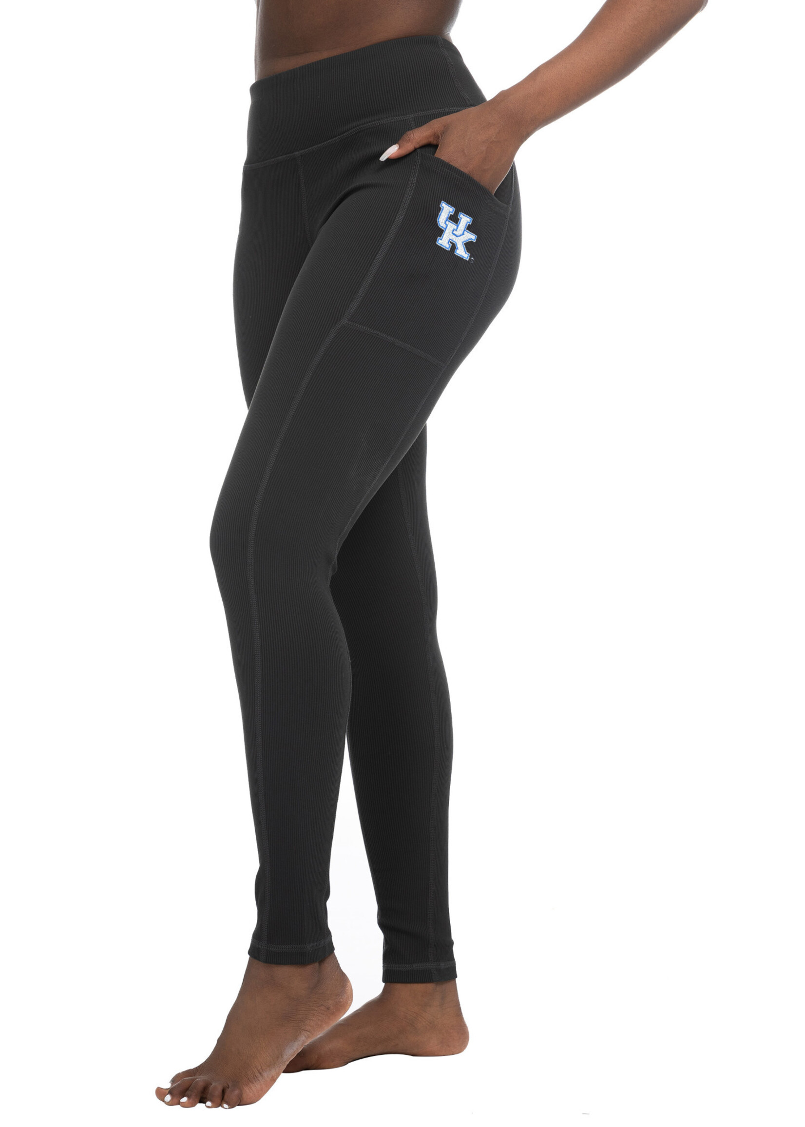 LEGGINGS, LADIES, RIB POCKET, BLACK, UK