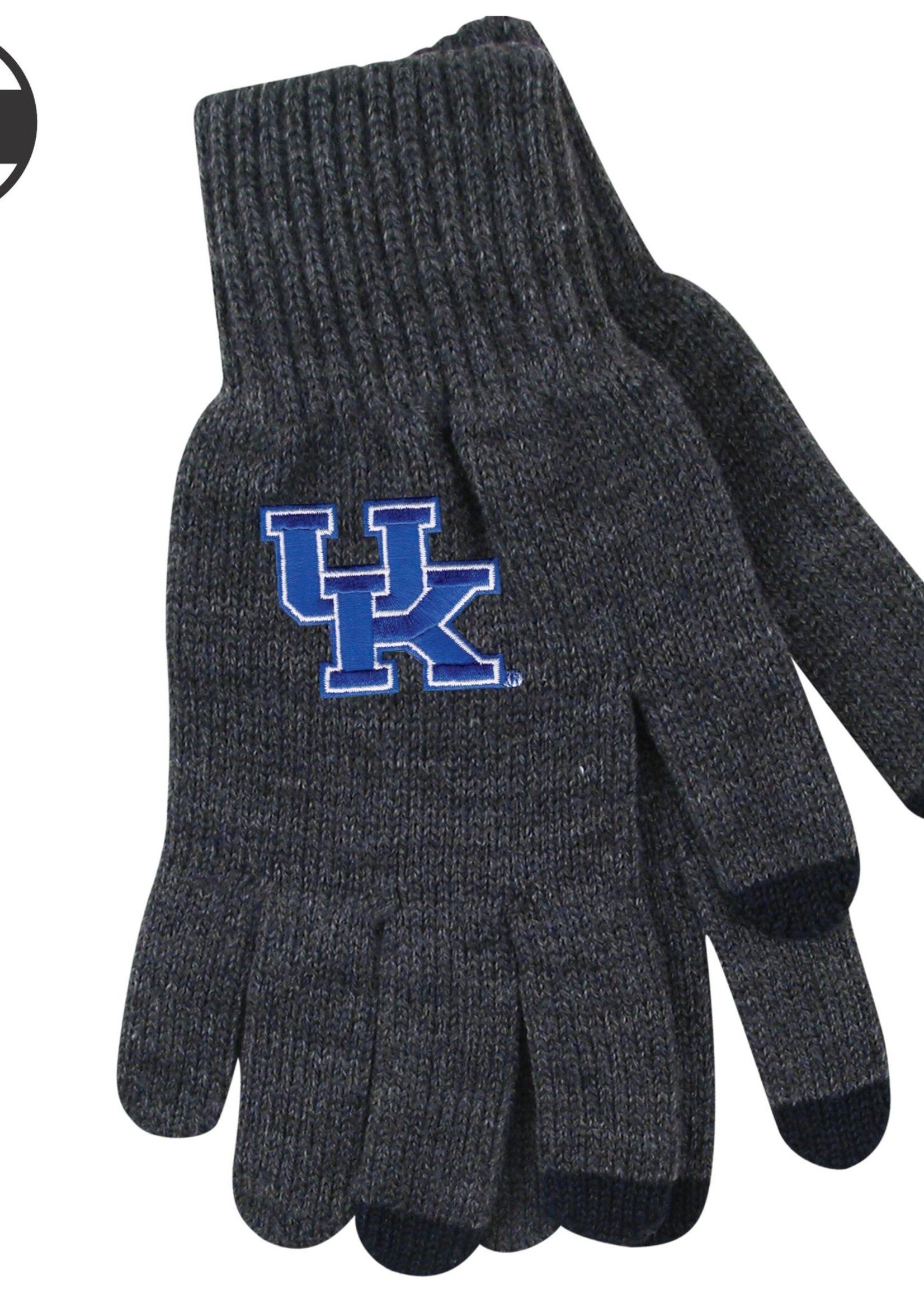 GLOVES, KNIT, DELUXE, TEXTING, CHAR, UK LARGE