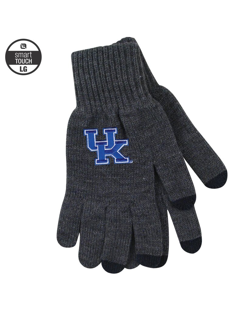 GLOVES, KNIT, DELUXE, TEXTING, CHAR, UK LARGE
