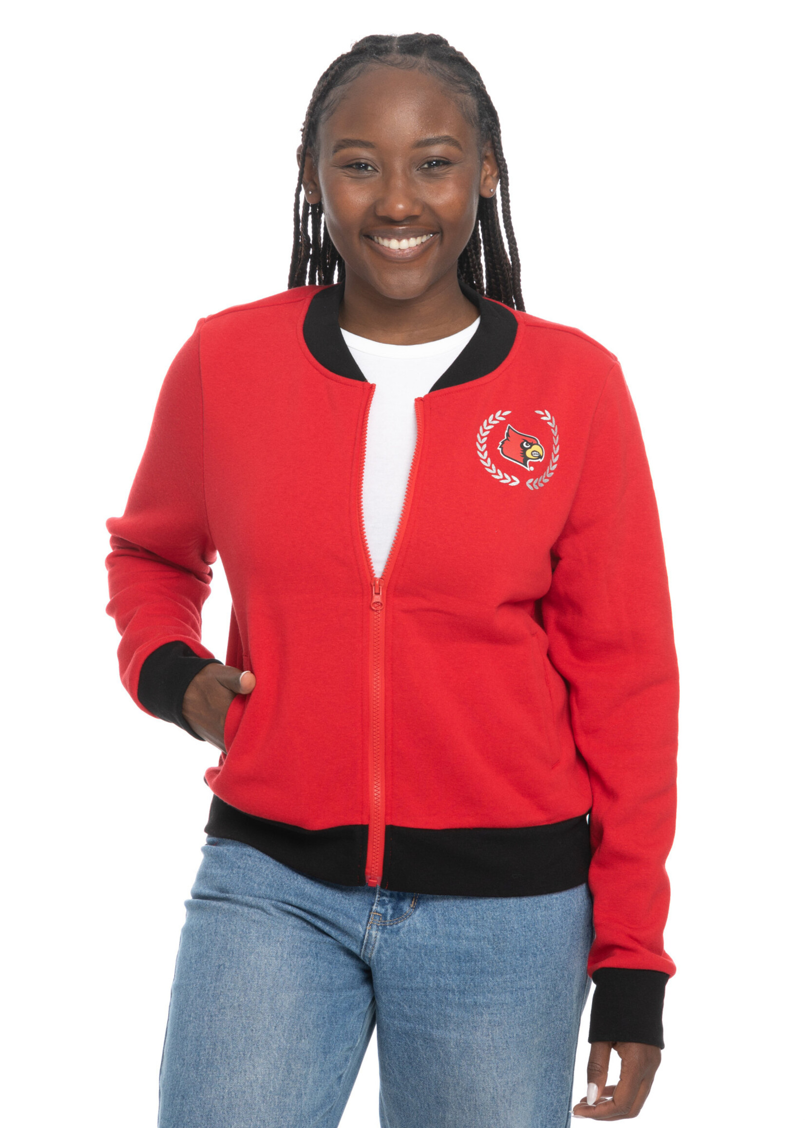 JACKET, LADIES, BOMBER, RED, UL