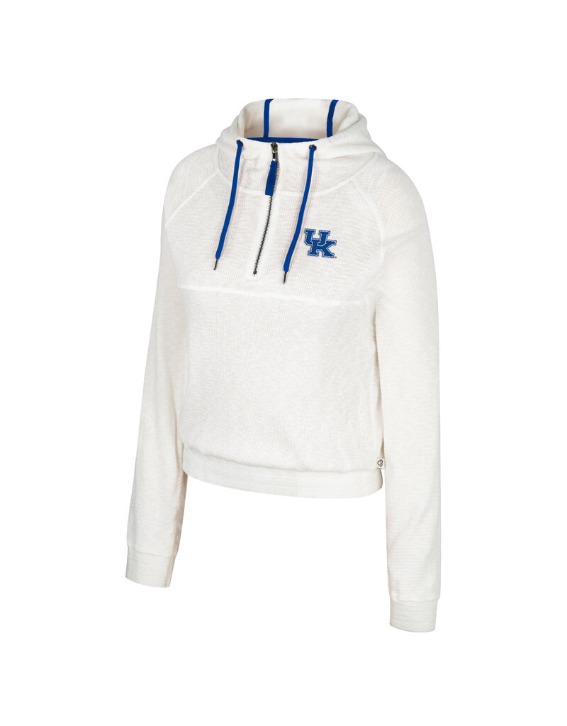 Colosseum Athletics PULLOVER, LADIES, 1/4 ZIP TRAINER, WHT, UK