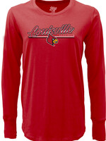 BLUE 84 TEE, LADIES, LS, WARM HUG JR, RED, UL