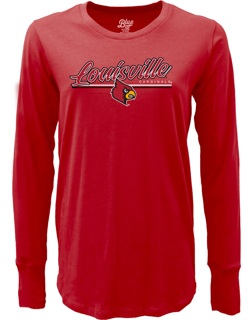 BLUE 84 TEE, LADIES, LS, WARM HUG JR, RED, UL