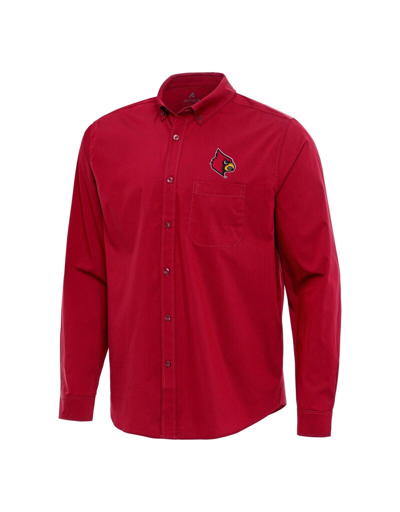 Antigua Group DRESS SHIRT, LS, FLIGHT, RED, UL