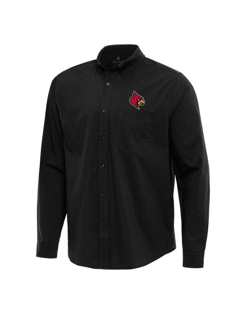Antigua Group DRESS SHIRT, LS, FLIGHT, BLACK, UL