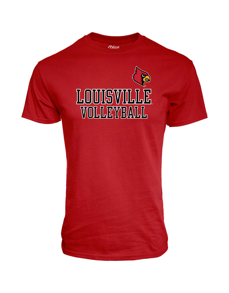 BLUE 84 TEE, SS, OPPO, VOLLEYBALL, RED, UL