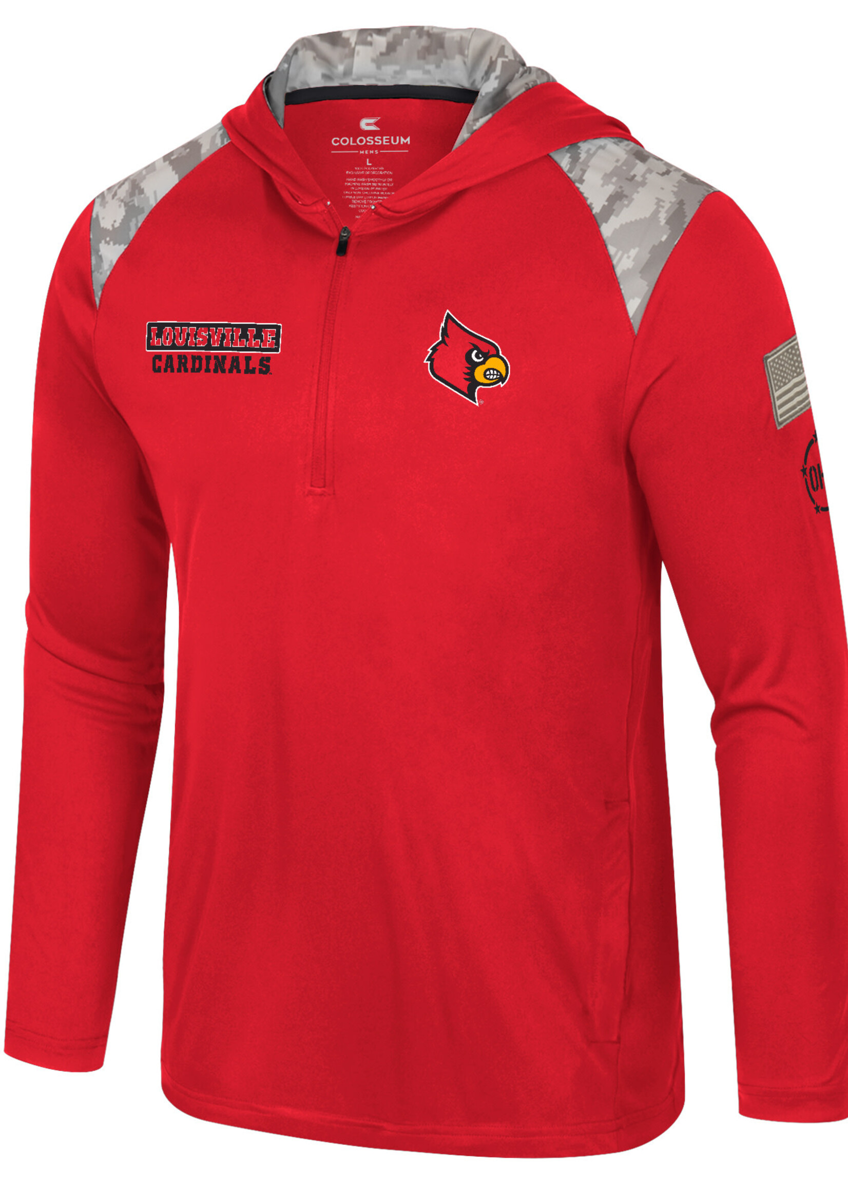 Colosseum Athletics PULLOVER, 1/4 ZIP,HOODED, MOJAVE, UL