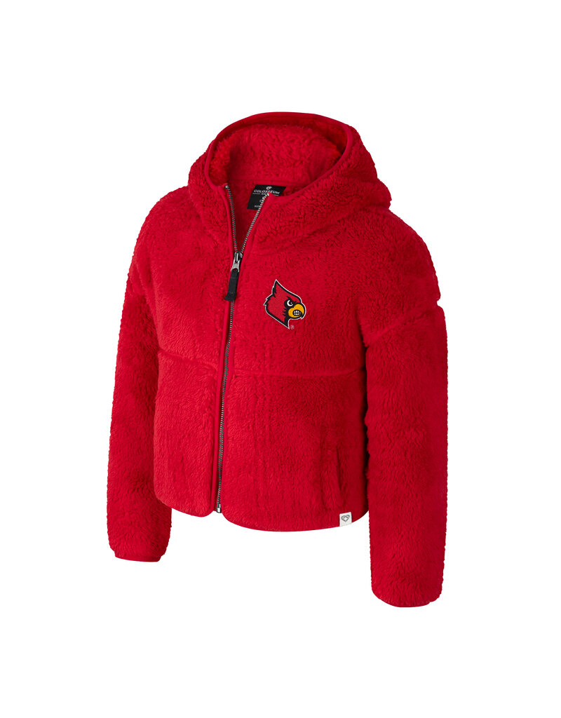 Colosseum Athletics JACKET, YOUTH, GIRLS, MAGGIE, RED, UL