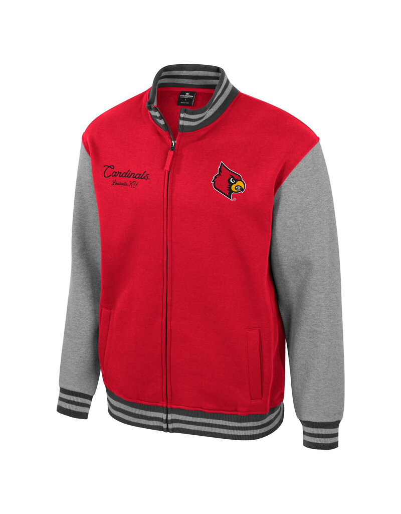 Colosseum Athletics JACKET, VARSITY, AMBI-TUNER, RED/GRAY, UL