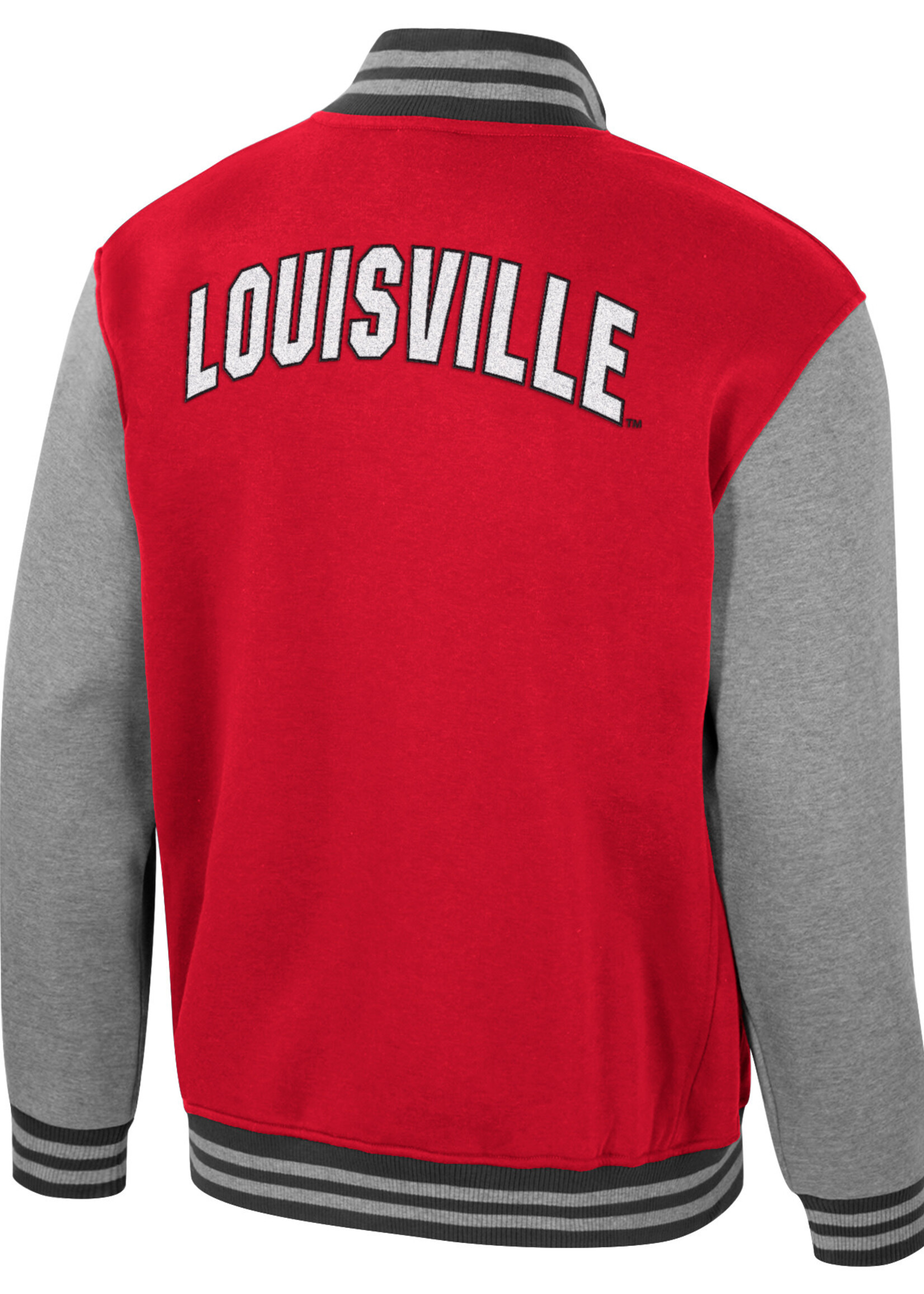 Colosseum Athletics JACKET, VARSITY, AMBI-TUNER, RED/GRAY, UL