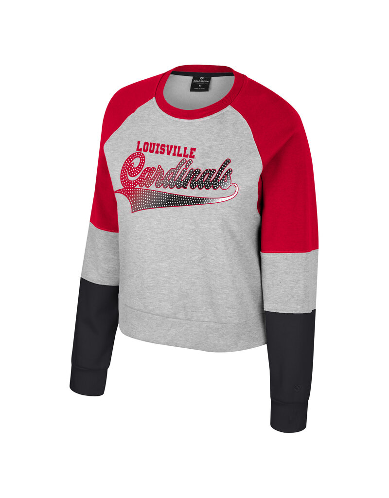 Colosseum Athletics CREW, LADIES, KATINKA, GREY/RED, UL