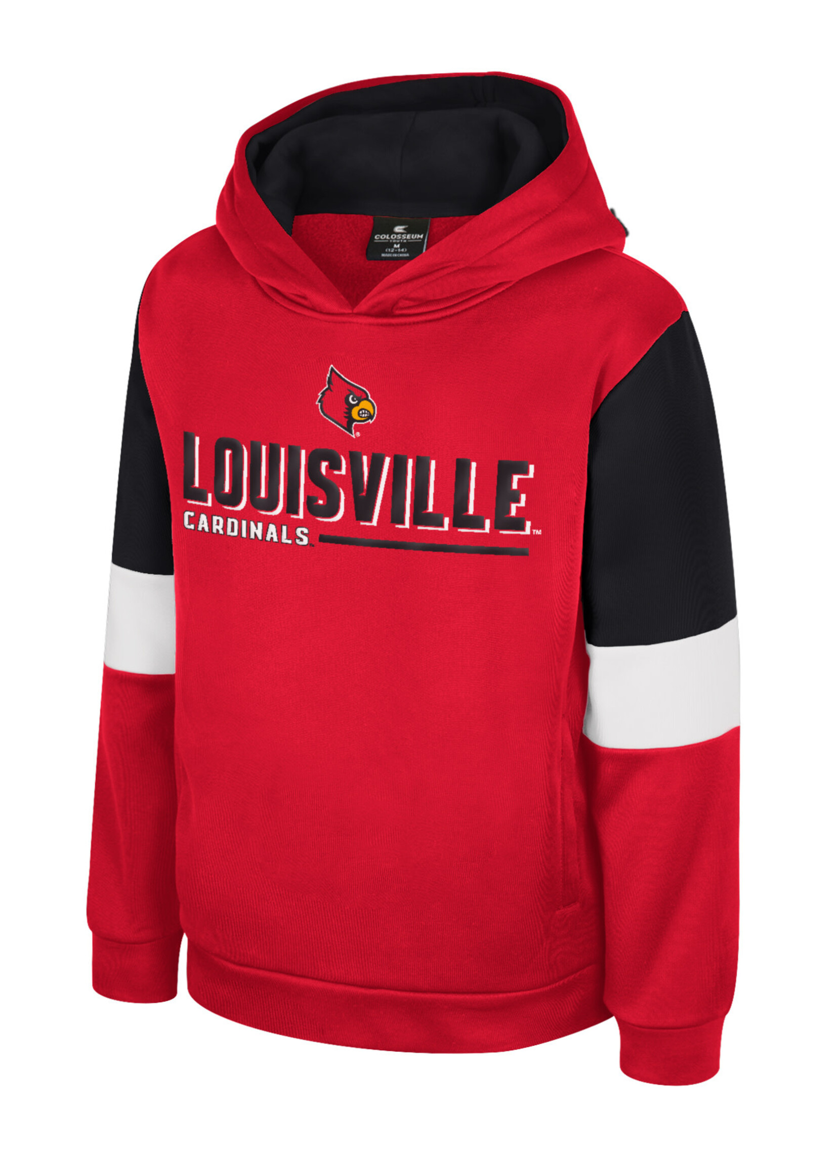 Colosseum Athletics HOODY, YOUTH, DEREK, RED/BLK, UL