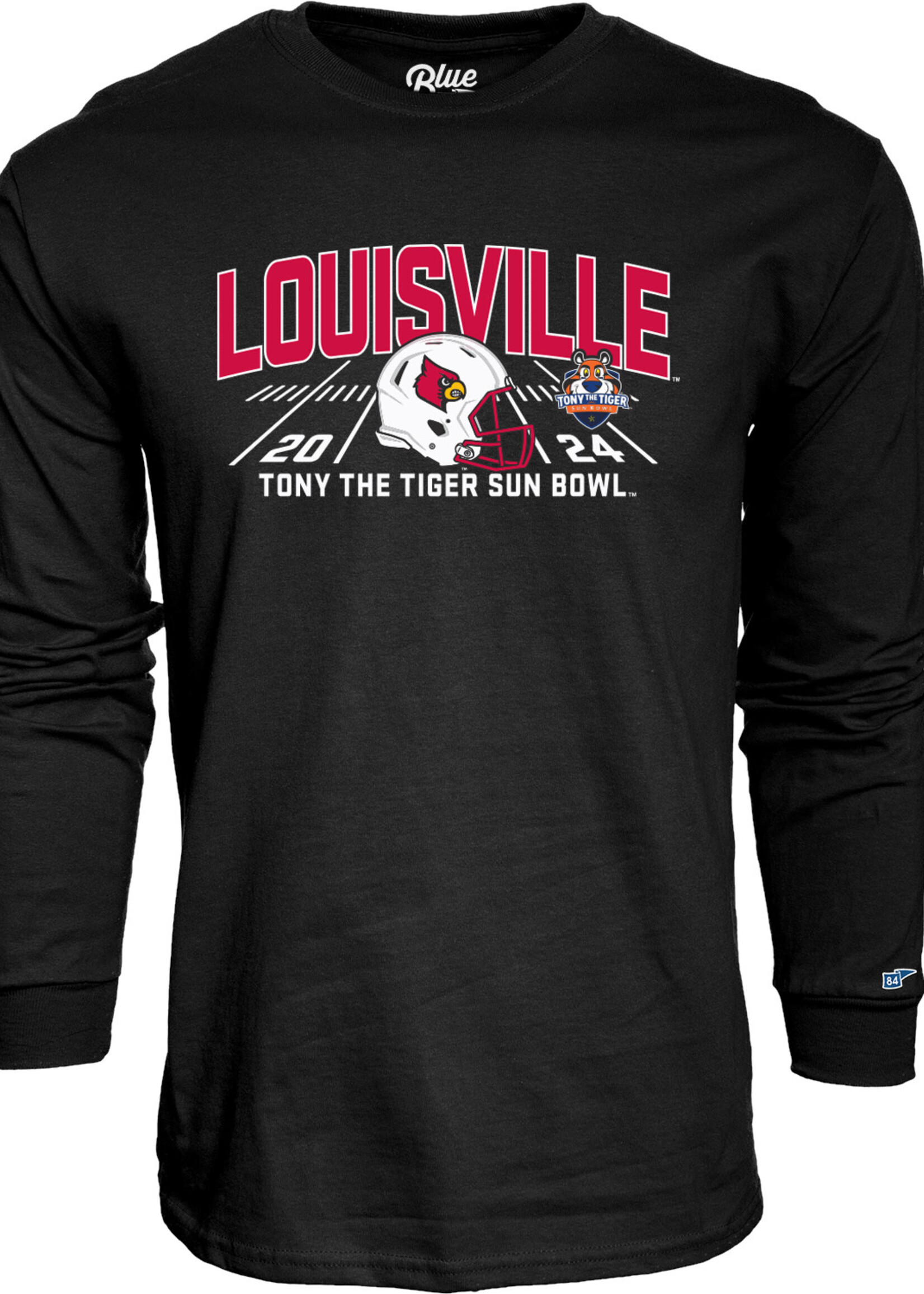BLUE 84 TEE, LS, BLACK, SUN BOWL, UL