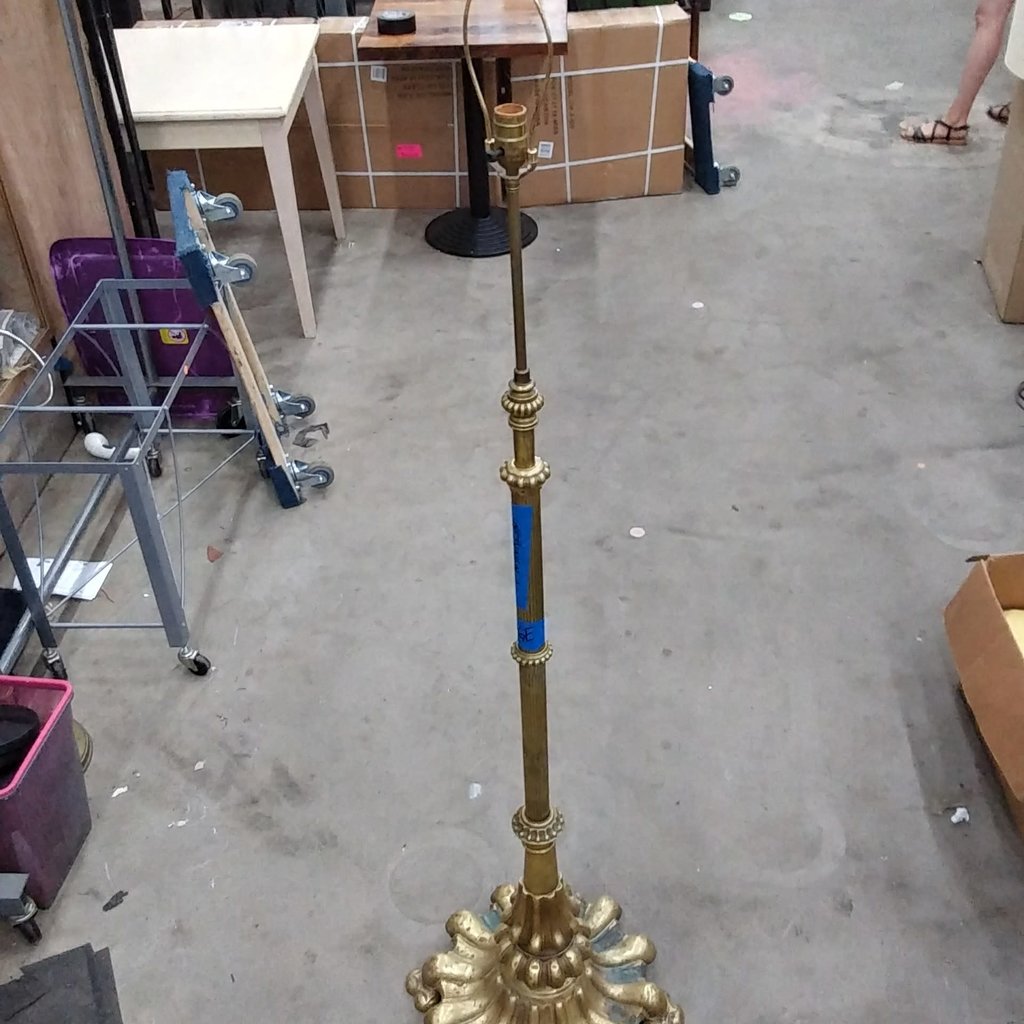 Brass Clawfoot Floor Lamp