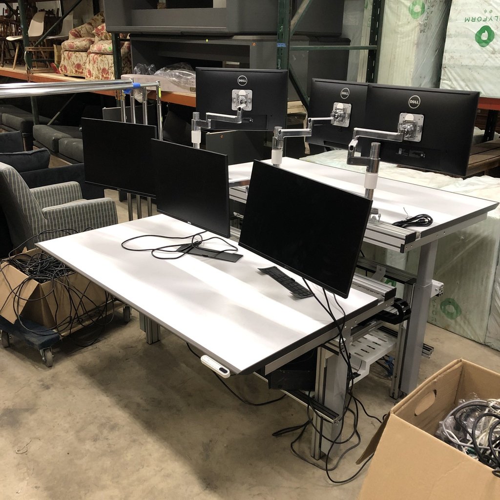 Adjustable Standing Desks Linak Big Reuse