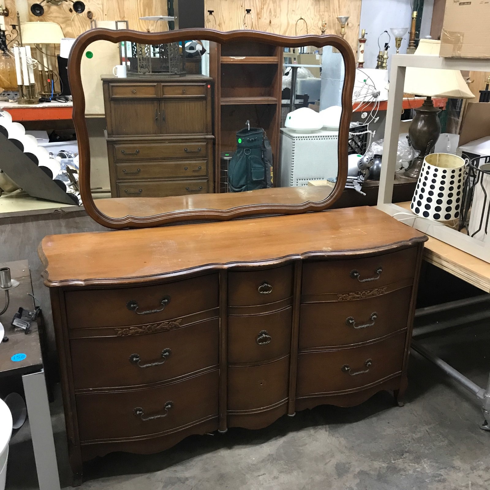 Vintage Mirrored Dresser Big Reuse