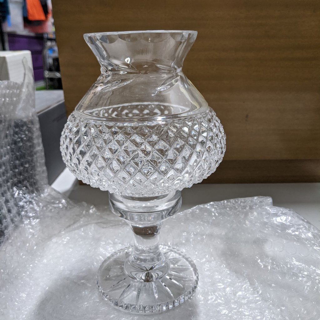 Crystal Glass Irish Candle Holder & Lamp