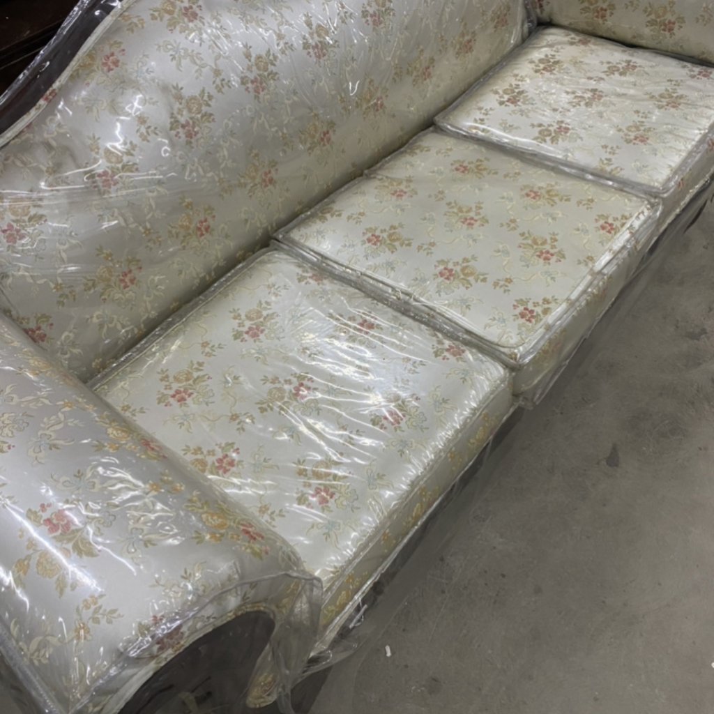 1980's  Antique Slip Covered Floral Couch