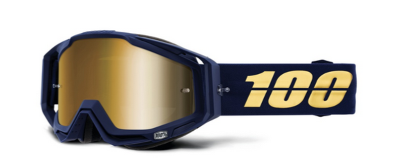 100% 100% Racecraft Goggle Bakken - Mirror True Gold Lens