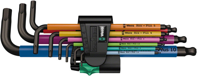 Wera Tools Wera Tools 950/9 Hex-Plus Multicolour Long Arm L-Key Set, Metric, 9 Pieces