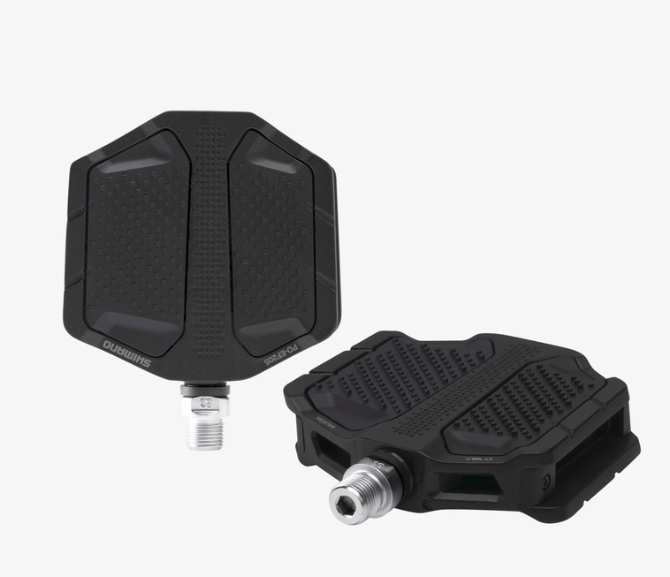 Shimano PEDAL, PD-EF205, FLAT, W/O REFLECTOR, BLACK