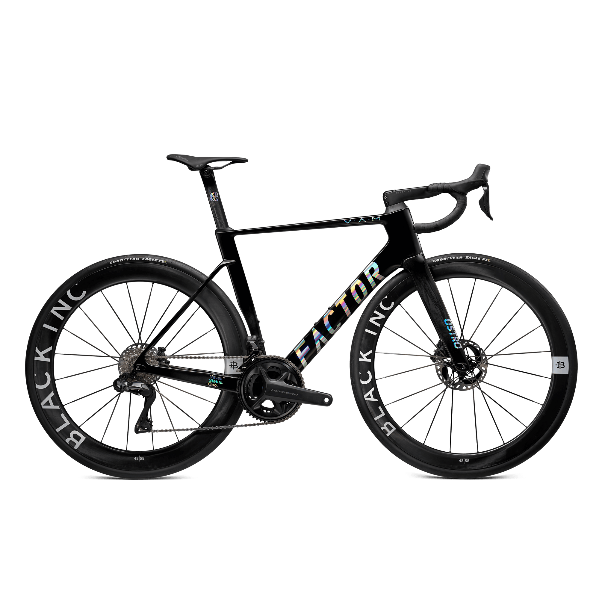 Factor Bikes Ostro VAM, Gloss Chrome, Ui2, 56cm, Black Inc