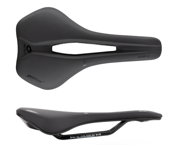 Prologo Akero R PAS, rails acier recyclé, 160mm, noir/noir