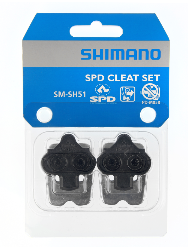 Shimano SM-SH51 SPD CLEAT SET (PAIR) SINGLE RELEASE W/ CLEAT NUT
