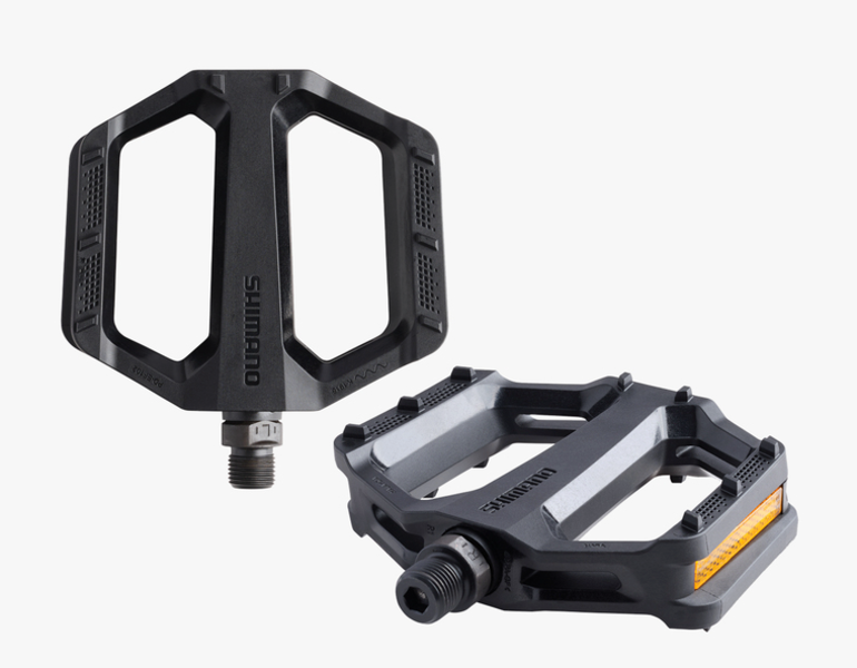 Shimano PEDAL, PD-EF102, FLAT, W/REFLECTOR, BLACK