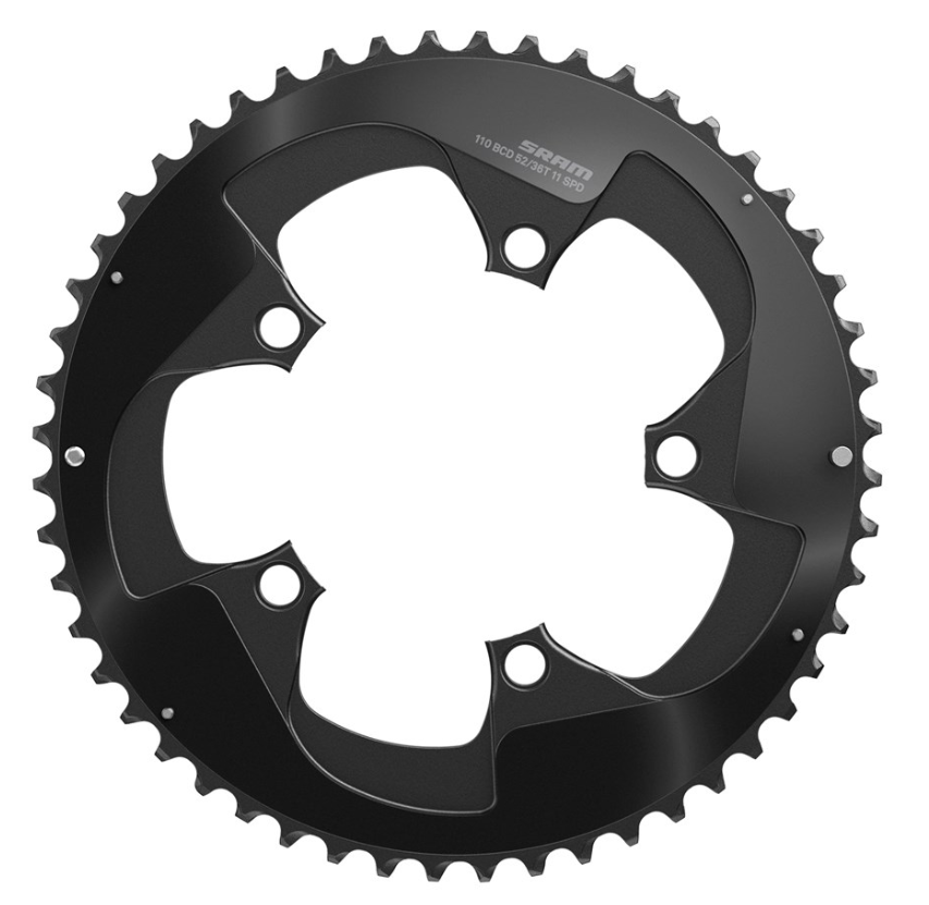 Sram Red B2, 50T, 11sp, BCD: 110mm, Chainring, Aluminum, Black