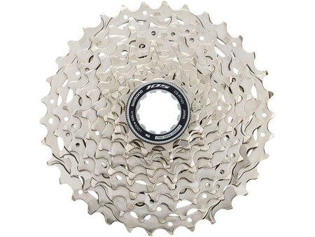 Shimano 105 CS-R7101-12 Cassette - 12-Speed, 11-34t, HG L2, Silver