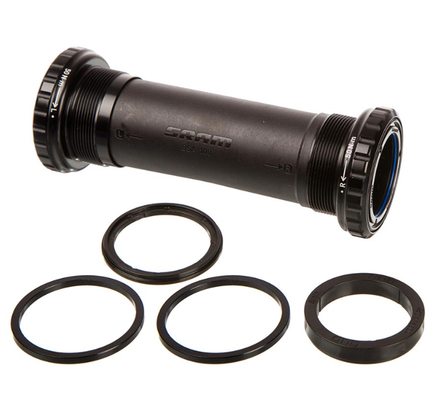 Sram DUB British 100mm, External Cup BB, British, 100mm, 28.99mm