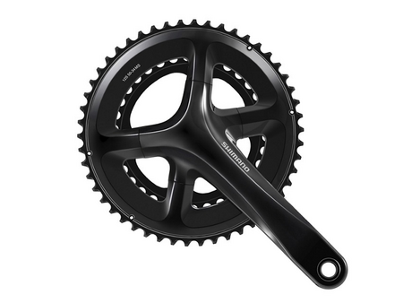 Shimano FRONT CHAINWHEEL, FC-RS520, FOR REAR 12-SPEED, 2-PCS FC, 170MM, 50-34T W/O CG, W/O BB PARTS, BLACK
