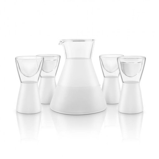 Final Touch Final Touch 5 Piece Frosted Saké Decanter Set